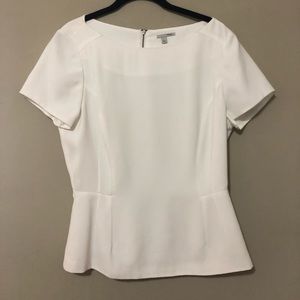 Beautifully-cut Halogen cream peplum blouse